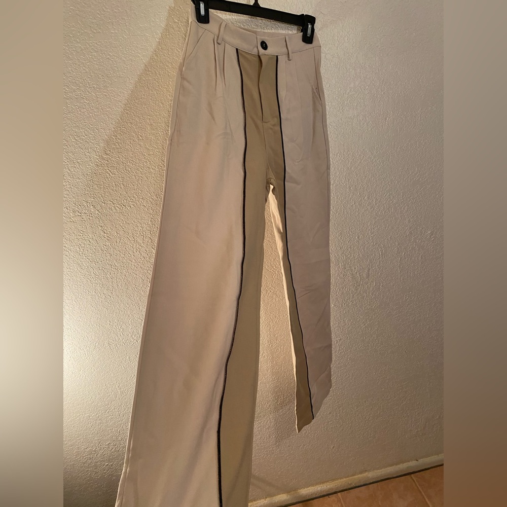 Khaki &Tan wide leg Pants